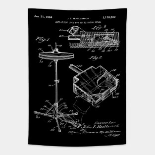 Drum Player Gift Patent Image Tapestry