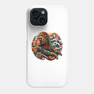 Japanese style monkey art Phone Case