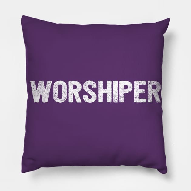 Worshiper Cool Motivational Christian Faith Pillow by Happy - Design