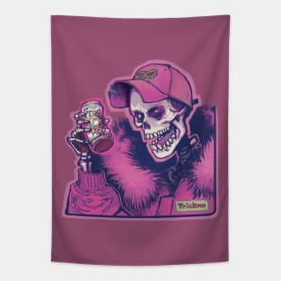 Skeleton Cheers Heart Tapestry