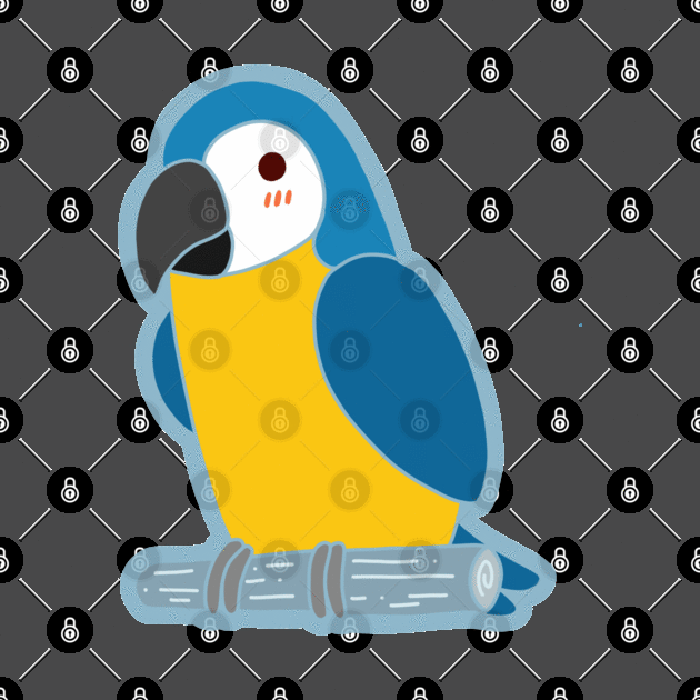 Cute Parrot - Blue & Yellow by vpessagno