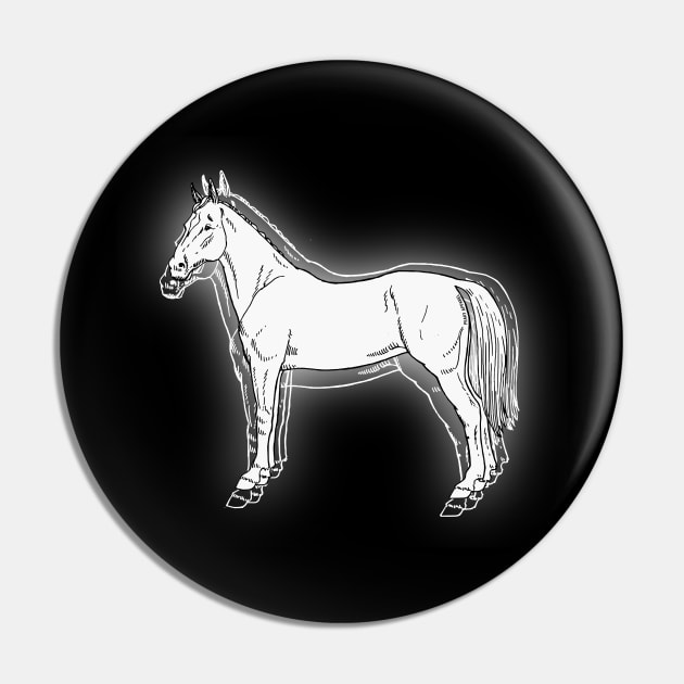 Peaky Apparel | White Horse Pin by Royal Mantle