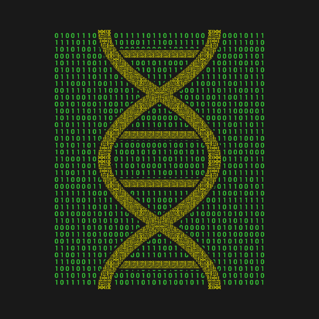 Microbiology Shirt For Men Women DNA Helix Matrix Genetics Computer Program Science Gift by Norine Linan 