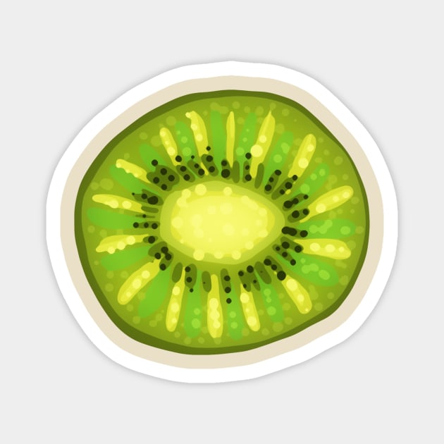 Kiwi Slice Magnet by saradaboru