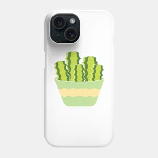 Cute green cactus in a pot Phone Case