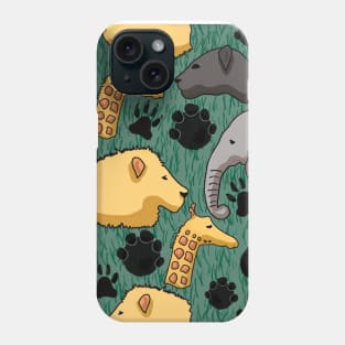 Whimsical Safari Animals in Repeat Phone Case