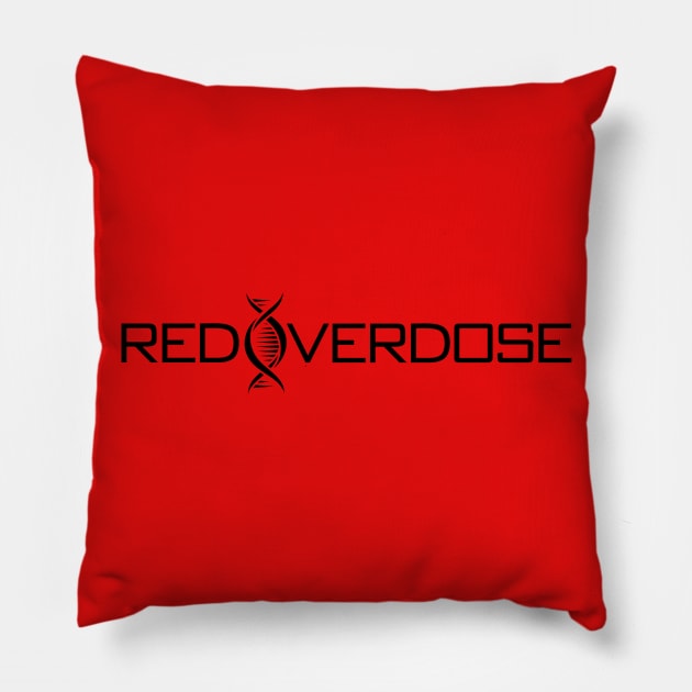 Red Overdose simple black logo Pillow by RedOverDose