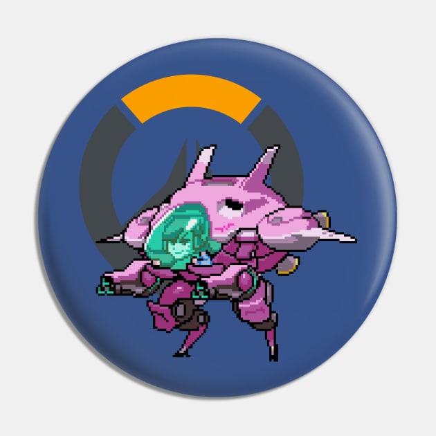 Overwatch - 16-Bit D. Va W/ Logo Pin by wyckedguitarist