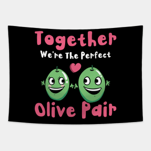 Valentine's Day Olive Couples Dating Romance Tapestry