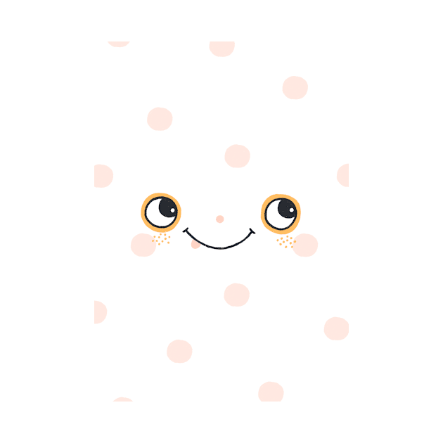 Cute face happy eyes and mouth smile kawaii by From Mars