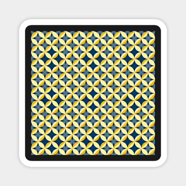 Retro seamless geometrical pattern in 70s vibes Magnet by IngaDesign