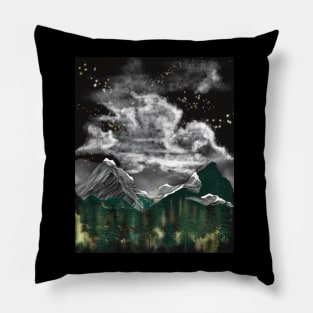 Stormy Mountain Landscape I ' Pillow