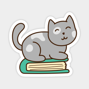 Kitty on Book Magnet