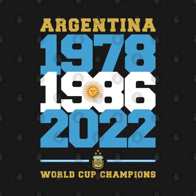 Argentina World Cup Champions Qatar 2022 by Zakzouk-store