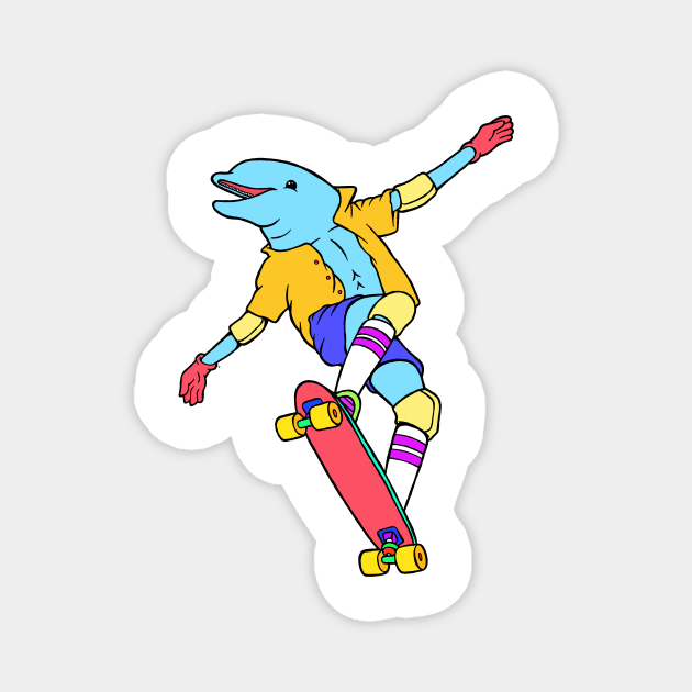 Skate Dolphin Magnet by Woah_Jonny