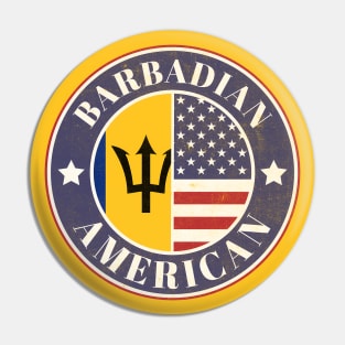 Proud Barbadian-American Badge - Barbados Flag Pin