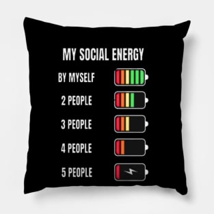 Funny Introvert Humor , My Social Energy Pillow