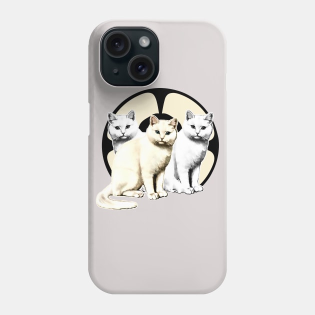 white and gray kittens Phone Case by Marccelus
