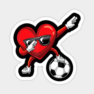 Dabbing Heart Dab Cute Valentines Day Boys Soccer Magnet