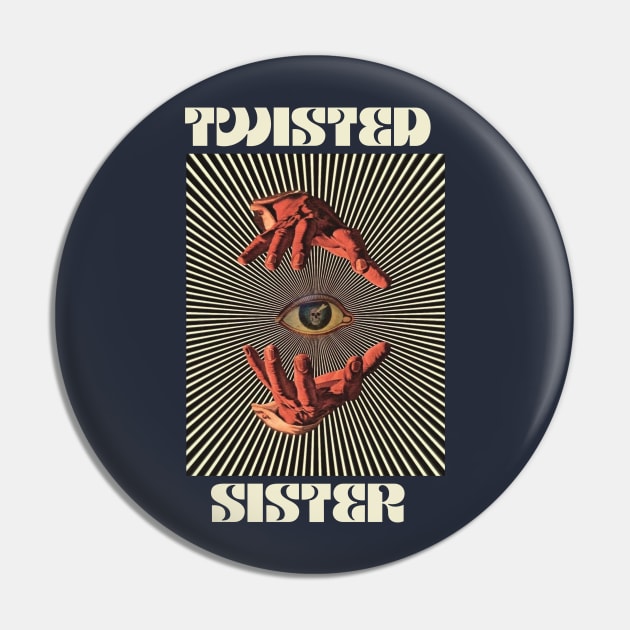 Hand Eyes Twisted Sister Pin by Kiho Jise