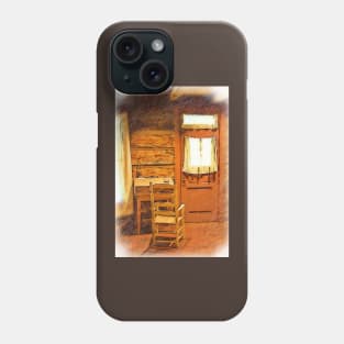 Log Cabin Desk Chair and Door Phone Case