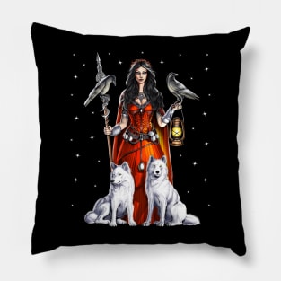 Morrigan Celtic Goddess Pillow