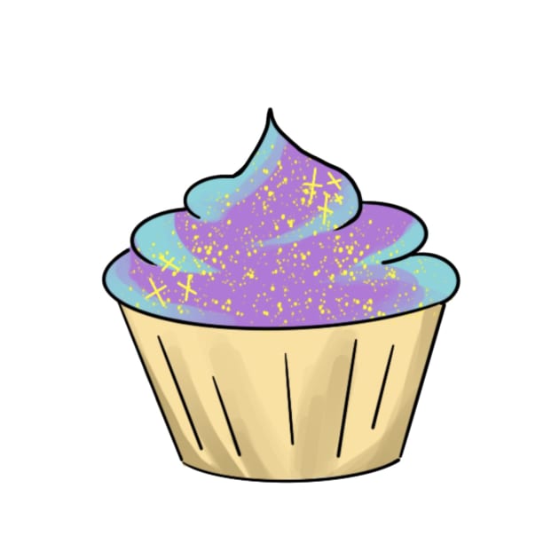 Sprinkle vanilla cupcake by xaxuokxenx