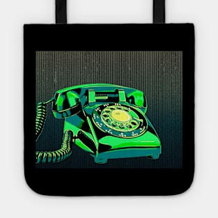 Vintage retro classic rotary phone design Tote