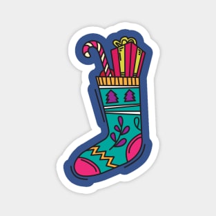 Stuffed Christmas Sock Magnet