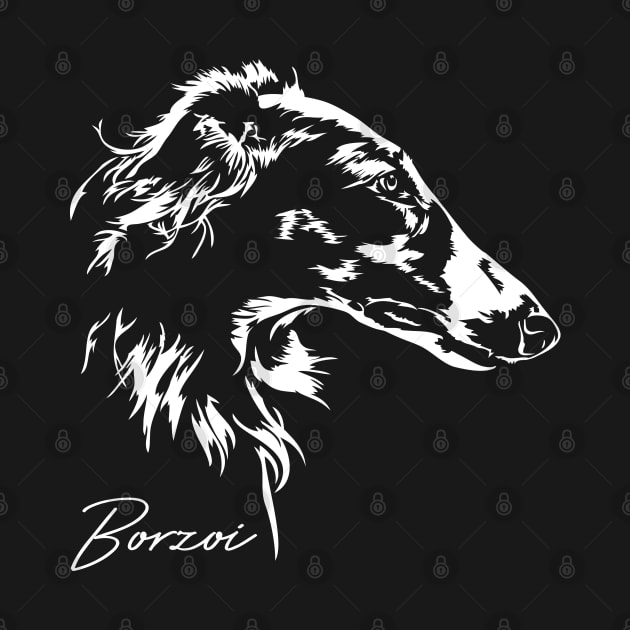 Borzoi Sighthound dog lover Portrait by wilsigns
