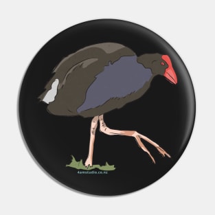 Hand Drawn New Zealand Pukeko Bird Pin