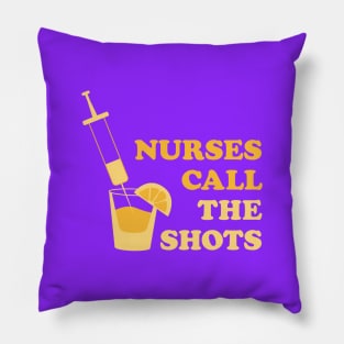 Nurses call the shots syringe yellow Pillow