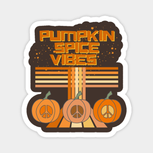 Pumpkin Spice Vibes Retro Holiday Groove - Spice Dusted Style Magnet