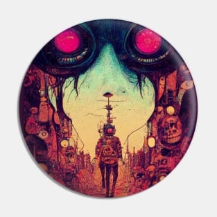 Googles cyberpunk art Pin