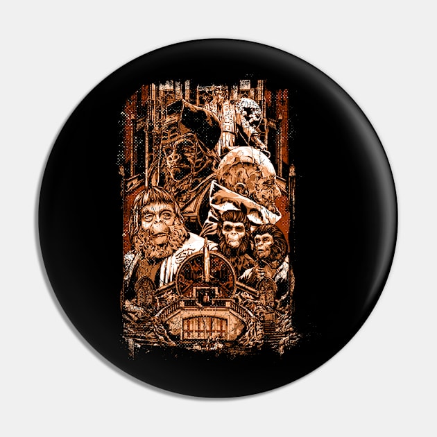 Apocalyptic Descent Unveiling Beneath The Planet Of The Apes Pin by Skateboarding Flaming Skeleton