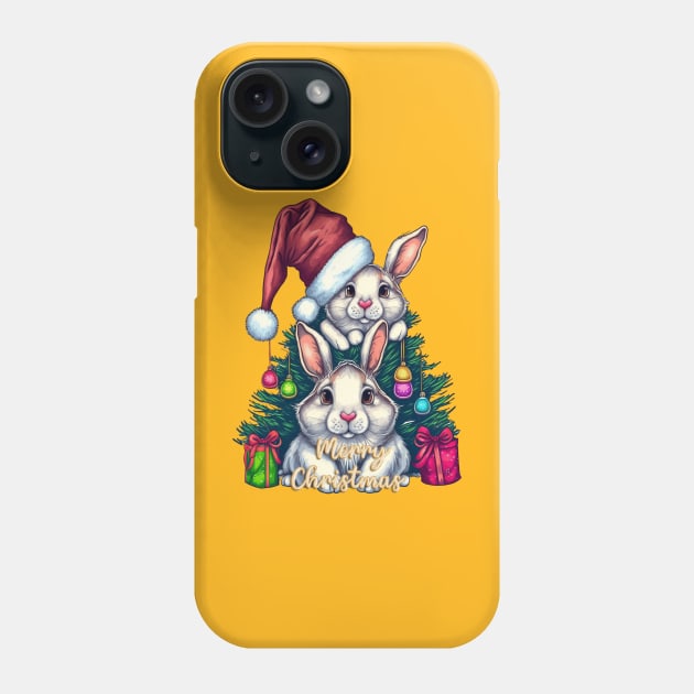 Merry Christmas Bunny Rabbit Squad Phone Case by RubyCollection