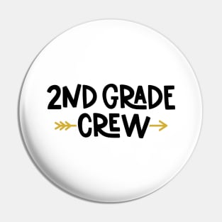 2nd Grade Crew Funny Kids Back to School Pin