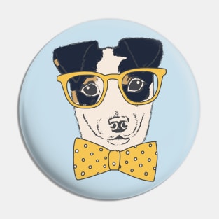 Jack Russell Terrier Hipster Pin