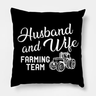 Husband and wife farming team Pillow