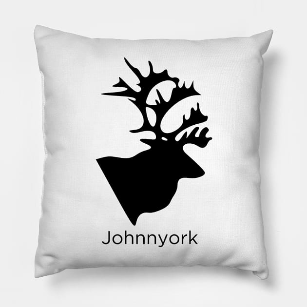 Johnnyork - Dark Elk Pillow by karutees