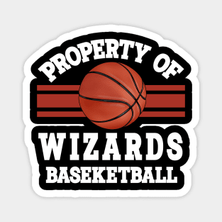 Proud Name Wizards Graphic Property Vintage Basketball Magnet