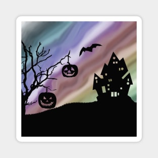 Vintage Rainbow Halloween Magnet