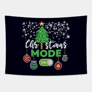 Christmas Mode On Christmas Tree Lovers Xmas Celebrations Tapestry