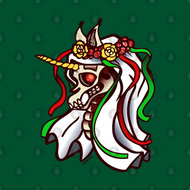 Mari Lwyd Unicorn by Jan Grackle