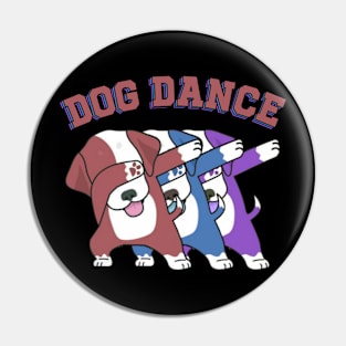 Three dance dog Pin