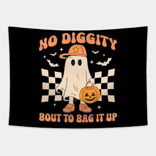 Halloween Ghost Bout to Bag it Up Toddler Kids Tapestry