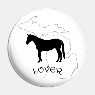 Michigan Horse Lover Gift Pin