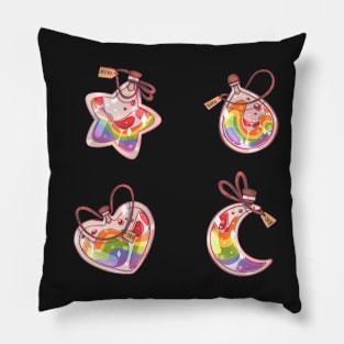 Gay potions sticker set Pillow