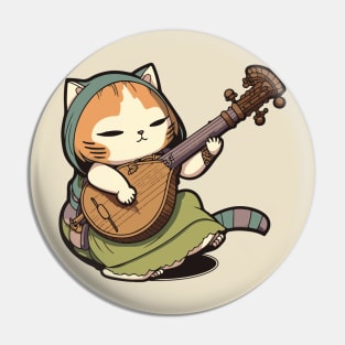 Chibi Bard Cat Pin