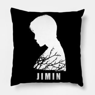 BTS Chim chim side silhouette (white and branches) | BTS Army kpop Pillow